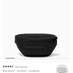 Dagne Dover Black Airmesh ace belt bag . NEW.